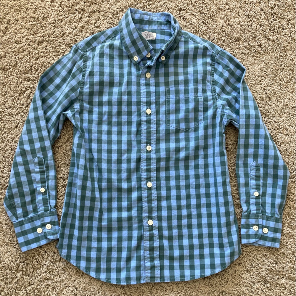J Crew Crewcuts Button Down Shirt- Boys 6-7